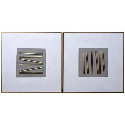 Pick Up Sticks 48 X 48 inch Hand Painted Art, Set Of 2